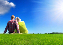 A couple relaxing while enjoying their summer.