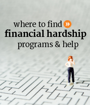 Where to find financial hardship programs and help in Canada.