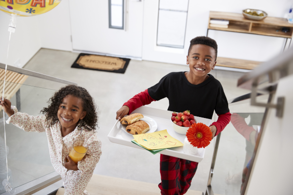 Mother's Day Breakfast Brought by Kids